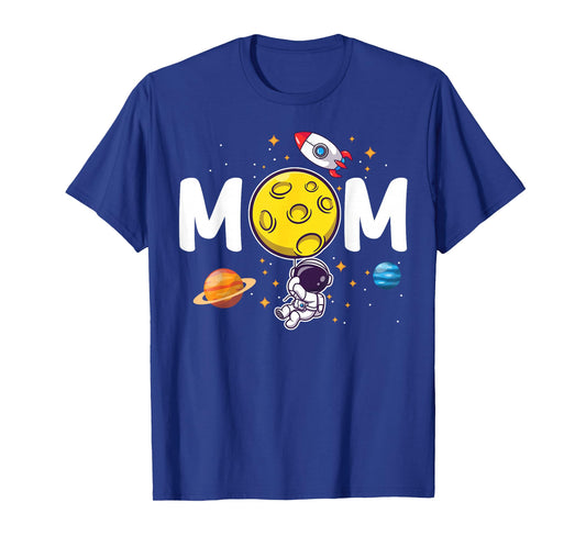 Mom of The Birthday Boy Space Astronaut 1st Birthday Family T-Shirt