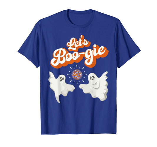 Let's Boo-gie Retro Disco 70's Ghosts Let's Boogie Halloween T-Shirt