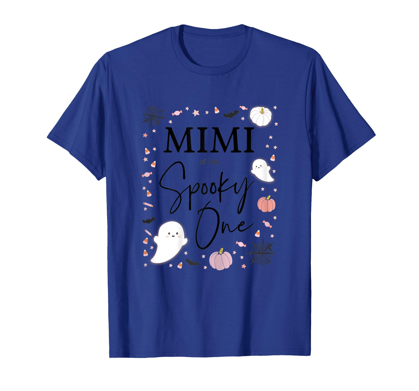 Womens Mimi of the Spooky One Girl First Birthday Pink Halloween T-Shirt