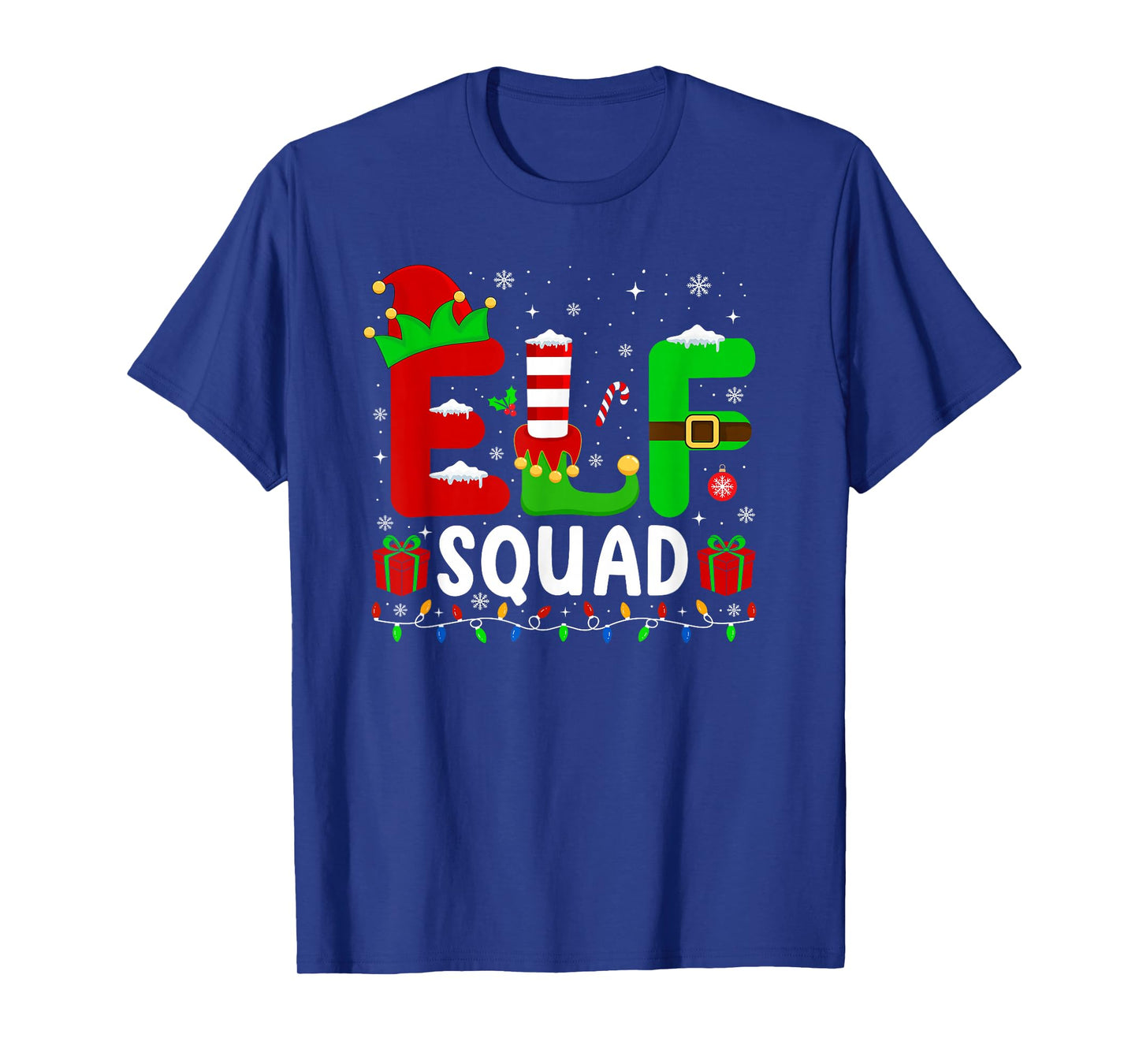 Elf Squad Elf Christmas Family Matching Funny Xmas Pajamas T-Shirt