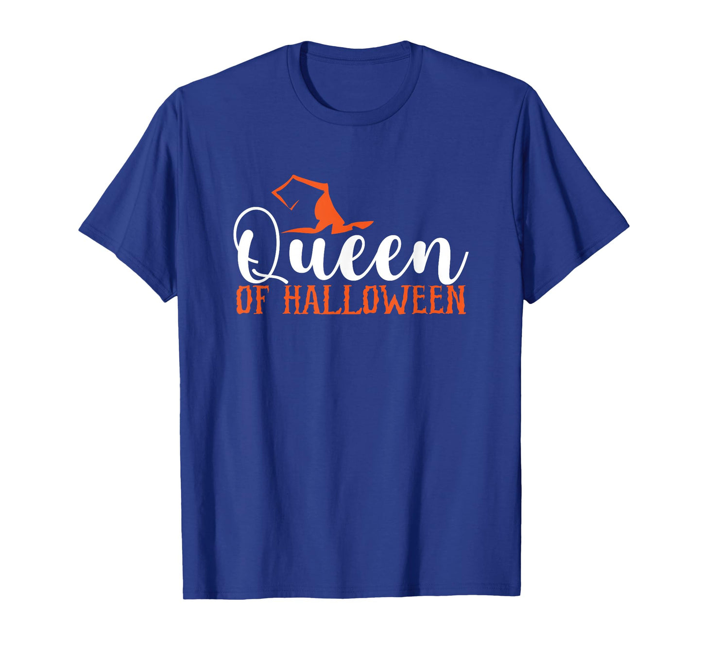 Queen Of Halloween Funny Witch Hat T-Shirt