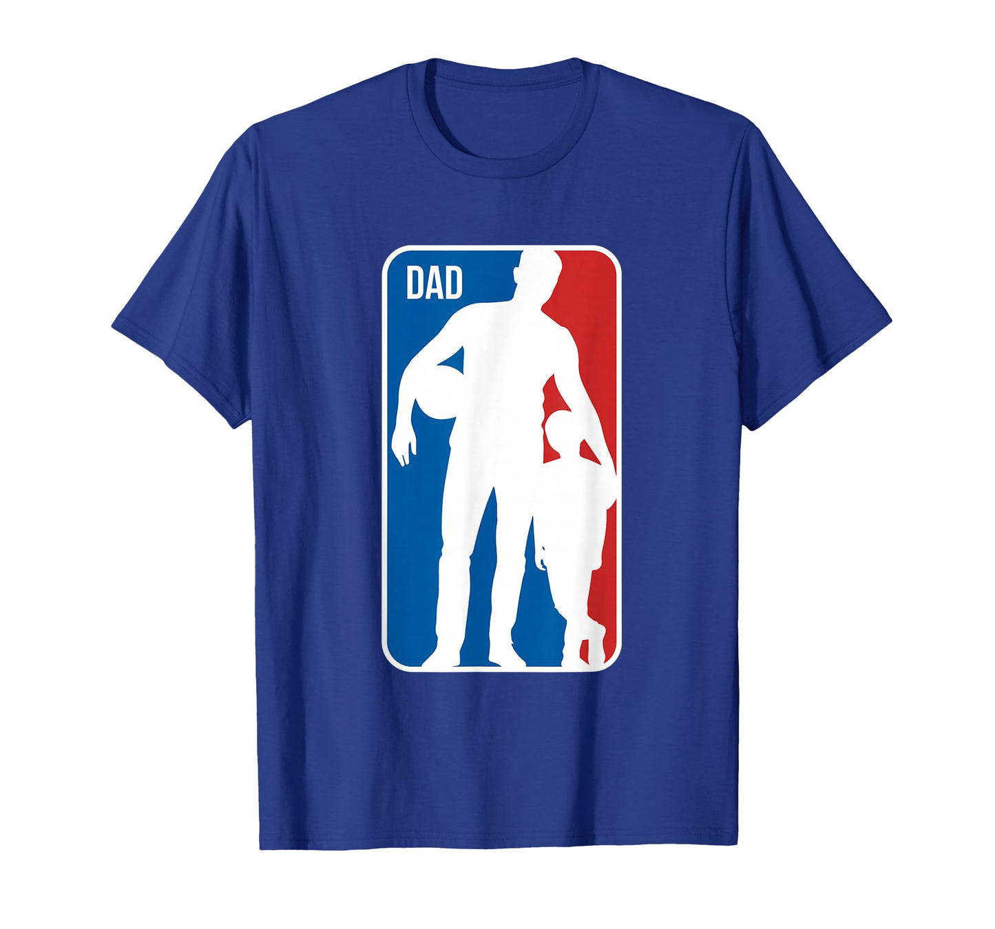 Dad Sports Logo Basketball Dad Son Silhouette Fathers Day T-Shirt
