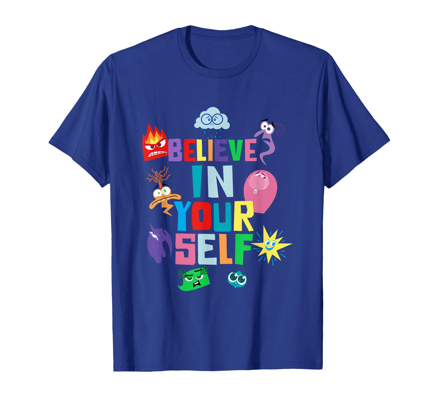 Disney Pixar Inside Out 2 Believe in Yourself Emotions Icons T-Shirt