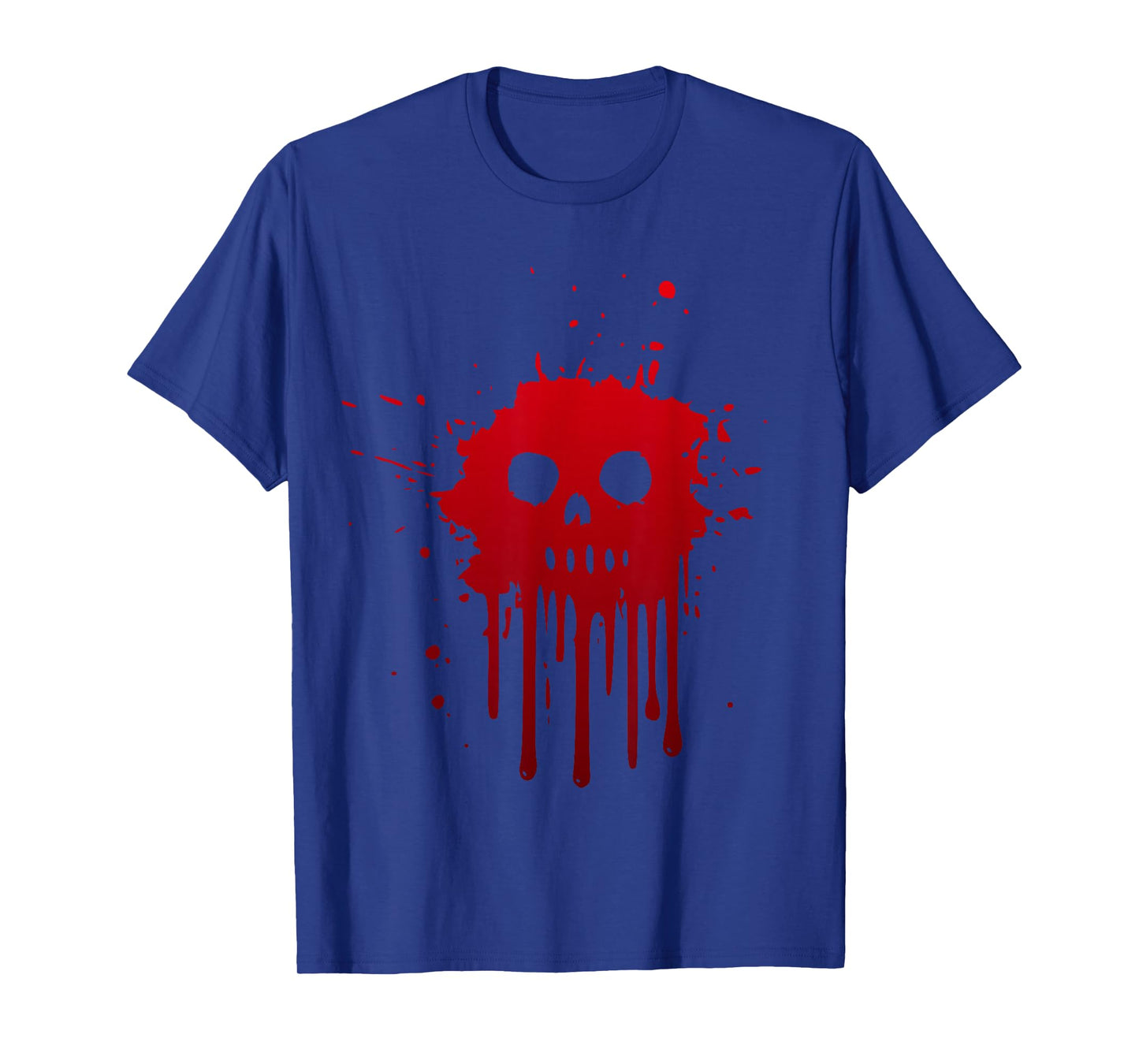 Zombie Face Bloody Shirt, Blood Splatter Halloween Print T-Shirt
