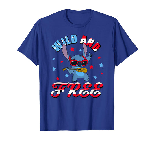 Disney Lilo & Stitch 4 Of July Wild And Free T-Shirt