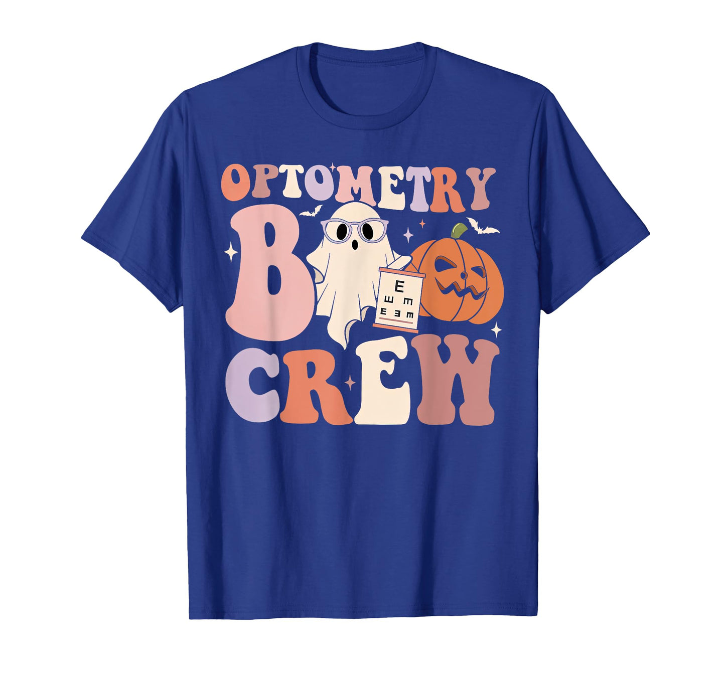 Retro Optometry Boo Crew Optometrist Ghost Pumpkin Halloween T-Shirt