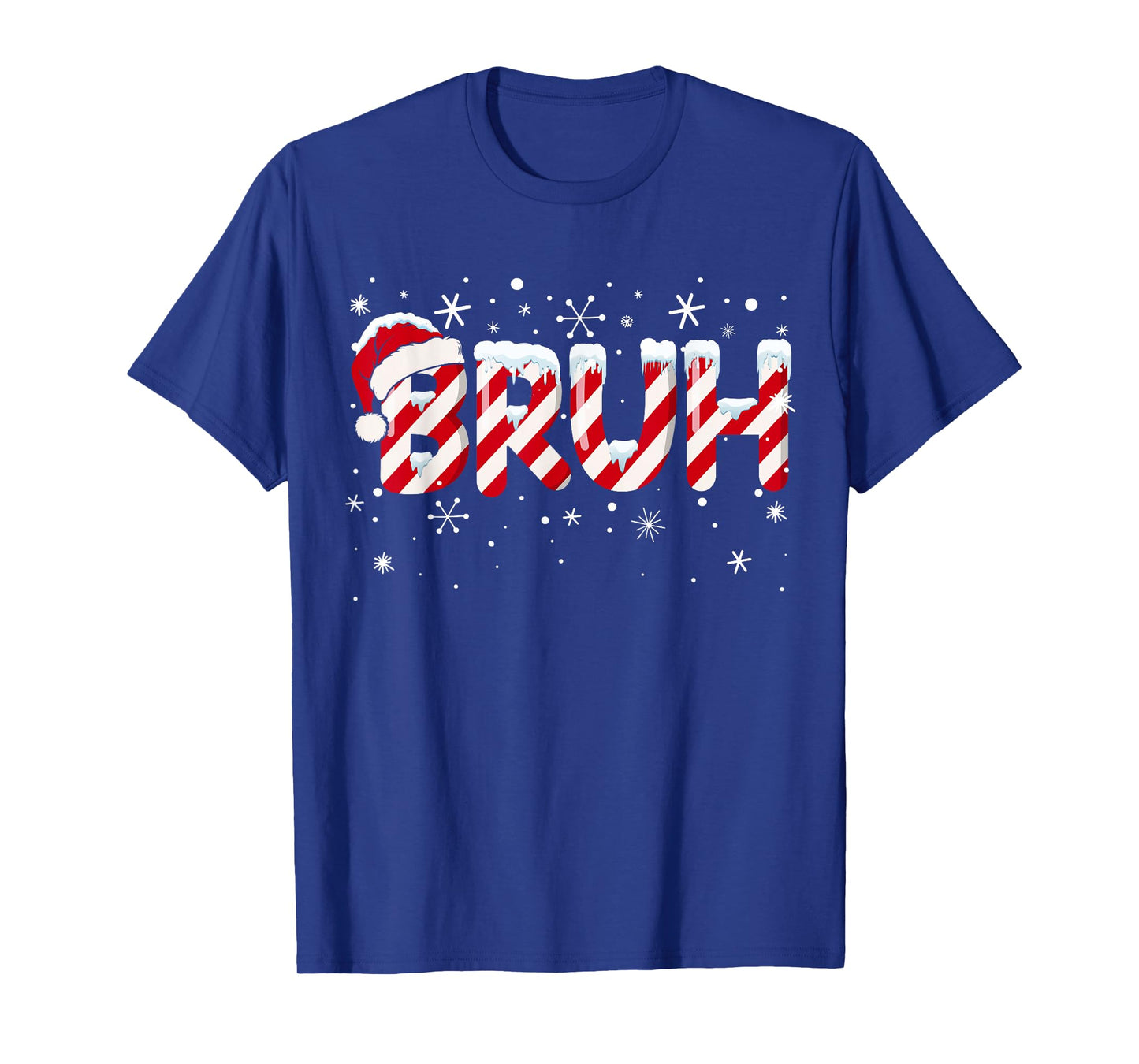 Bruh Christmas Candy Cane for Teen Boys Funny Xmas Bruh T-Shirt