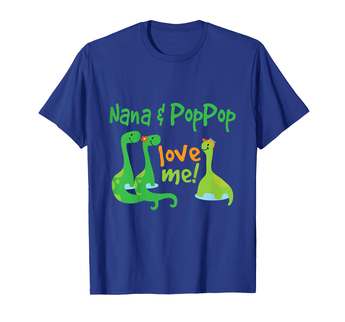 Kids Nana and PopPop Love Me Grandson Dinosaur T-Shirt