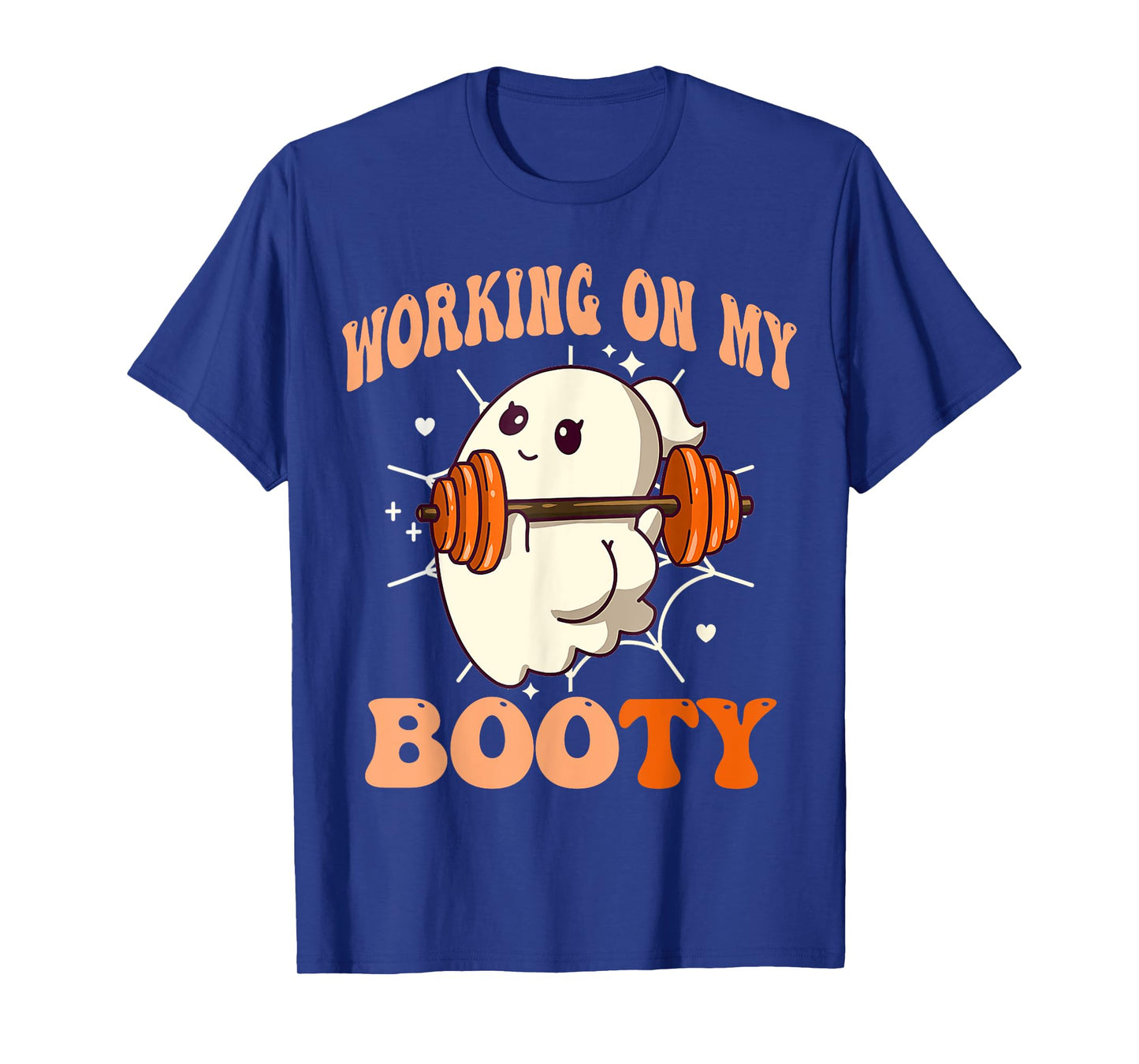 Working On My Booty Boo-Ty Ghost Boo Gym Lover Halloween T-Shirt