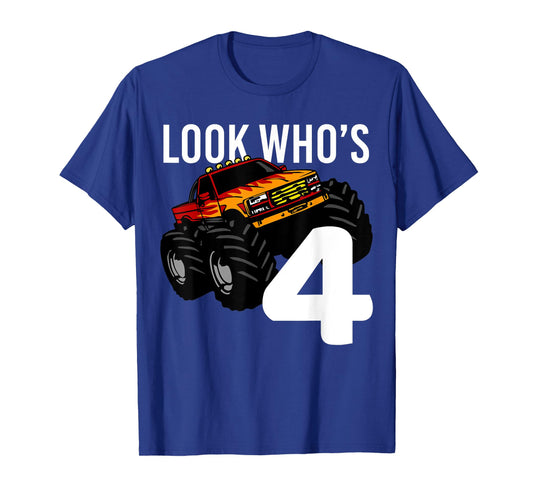 Monster Truck 4th Birthday for Boys | 4 year old Gift T-Shirt