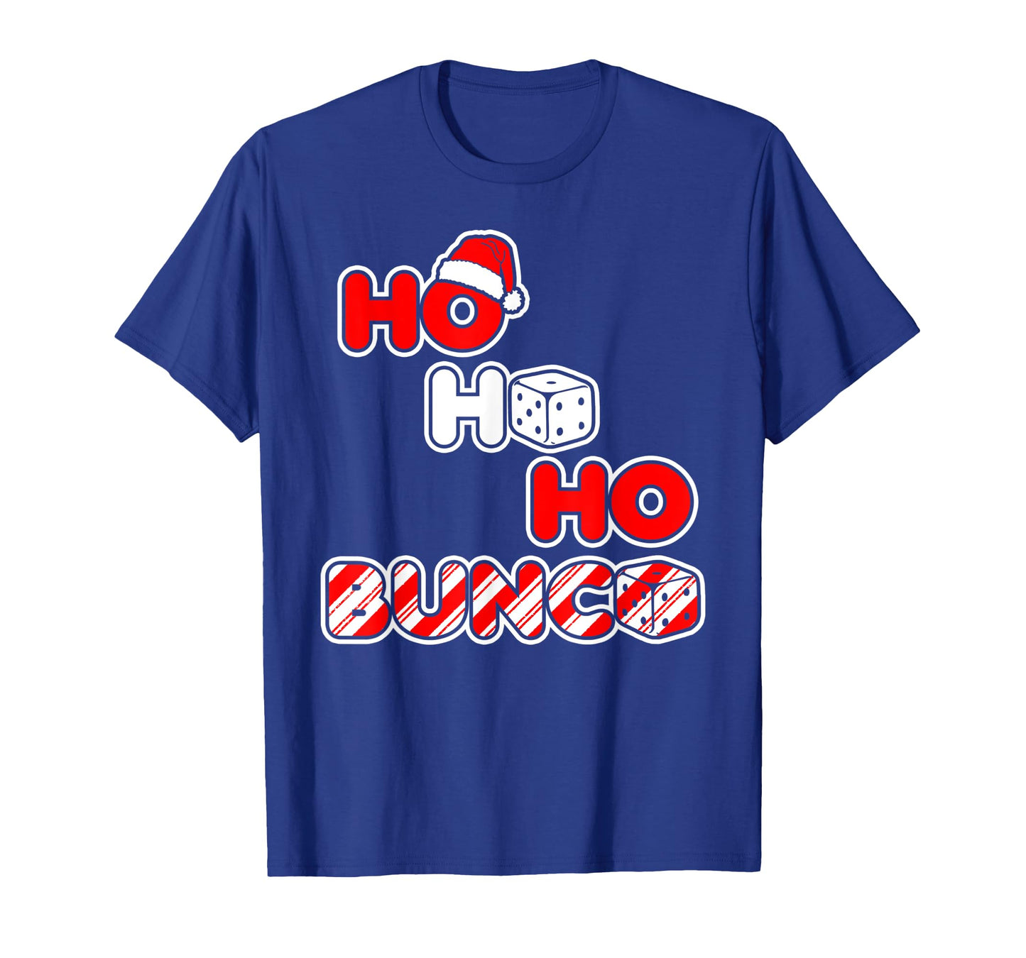Bunco Christmas Ho Ho Ho Santa Hat Dice T-Shirt