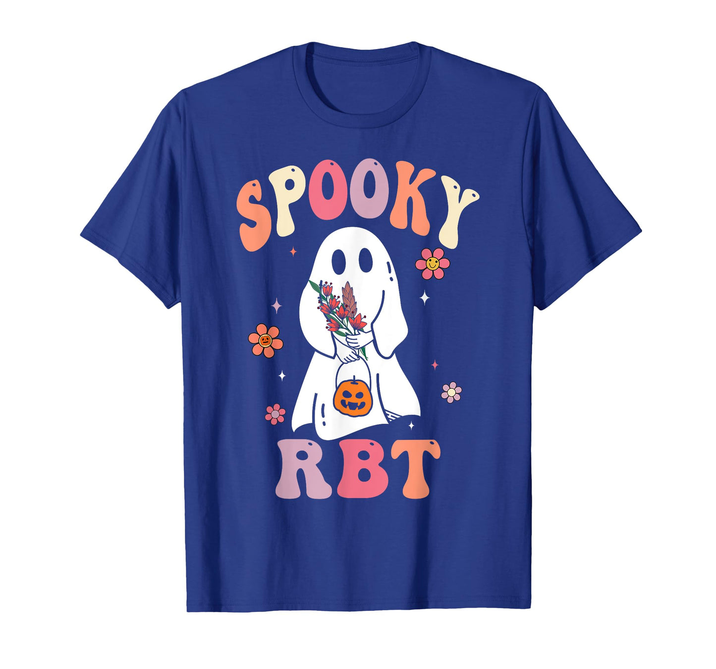 Retro Spooky Rbt Behavior Technician Halloween Rbt Therapist T-Shirt