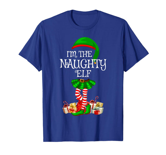 Matching Family Women Girls I'm The Naughty Elf Christmas T-Shirt