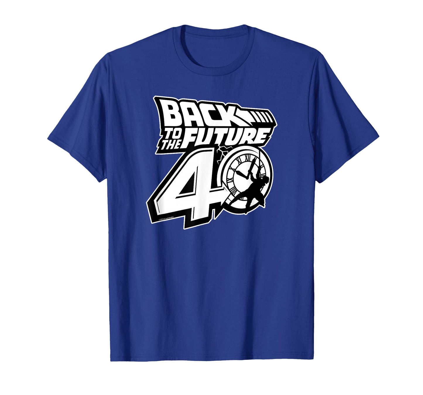 Back to The Future 40th Anniversary Logo Black and White T-Shirt