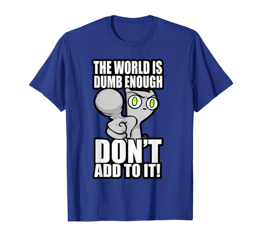 iLL WiLL PrEss, LLC Unisex-Adults Blue Cartoon T-Shirt