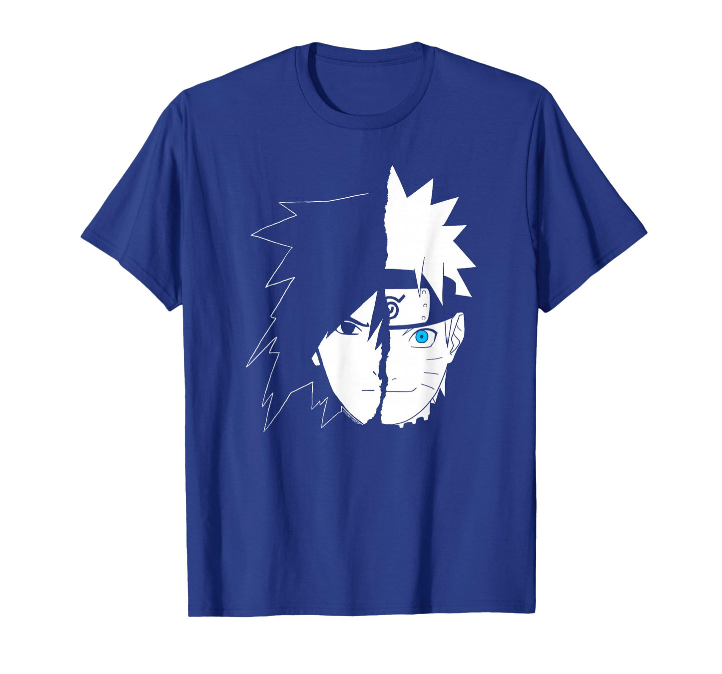 Naruto Sasuke Split Face Anime T-Shirt