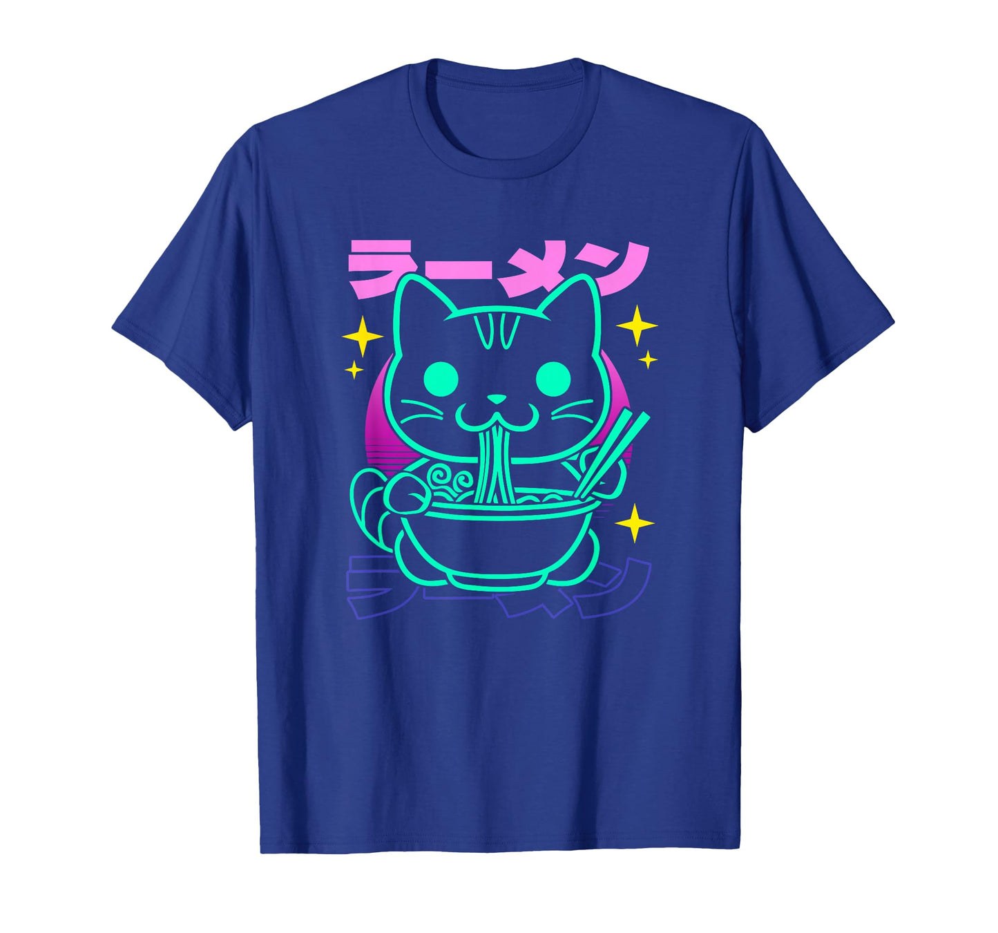 Retro Kawaii Ramen Cat T-Shirt