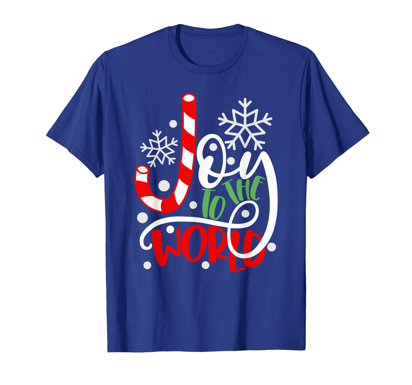 Joy to the World Candy Cane Christmas T-Shirt