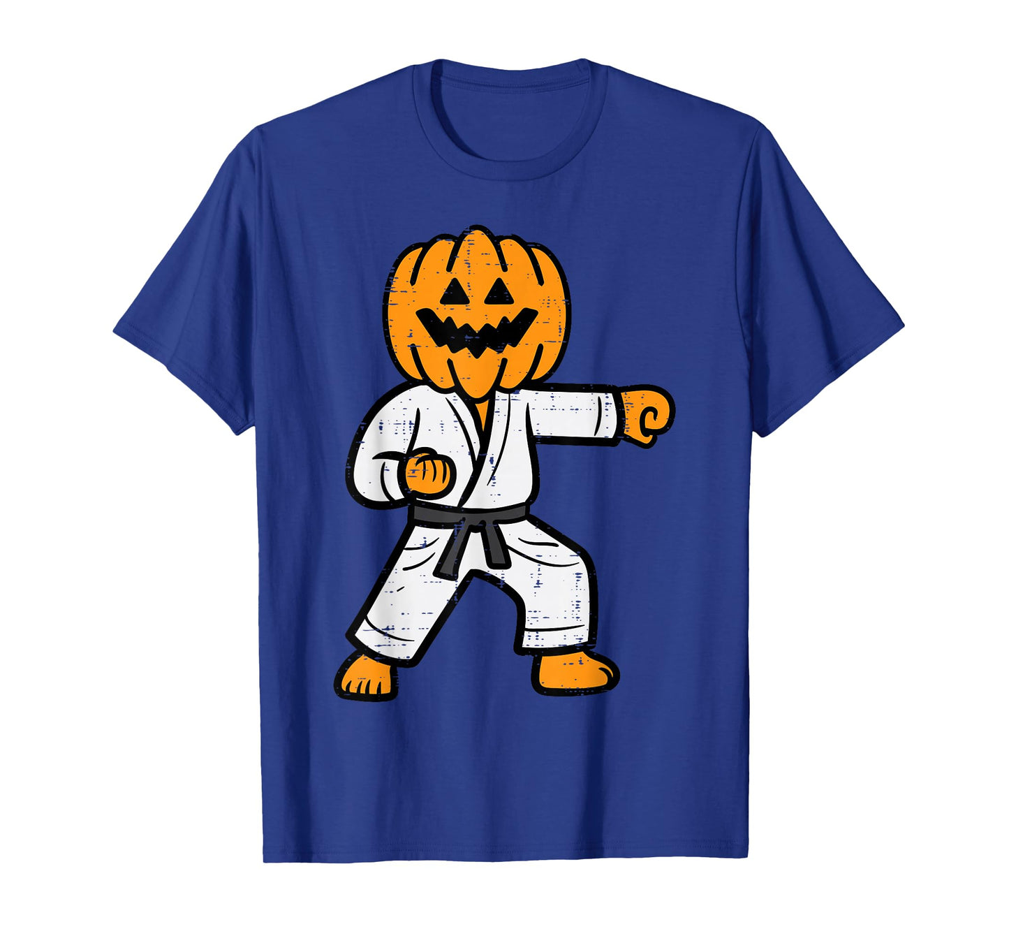 Halloween Karate Pumpkin Martial Arts Costume Men Boys Kids T-Shirt