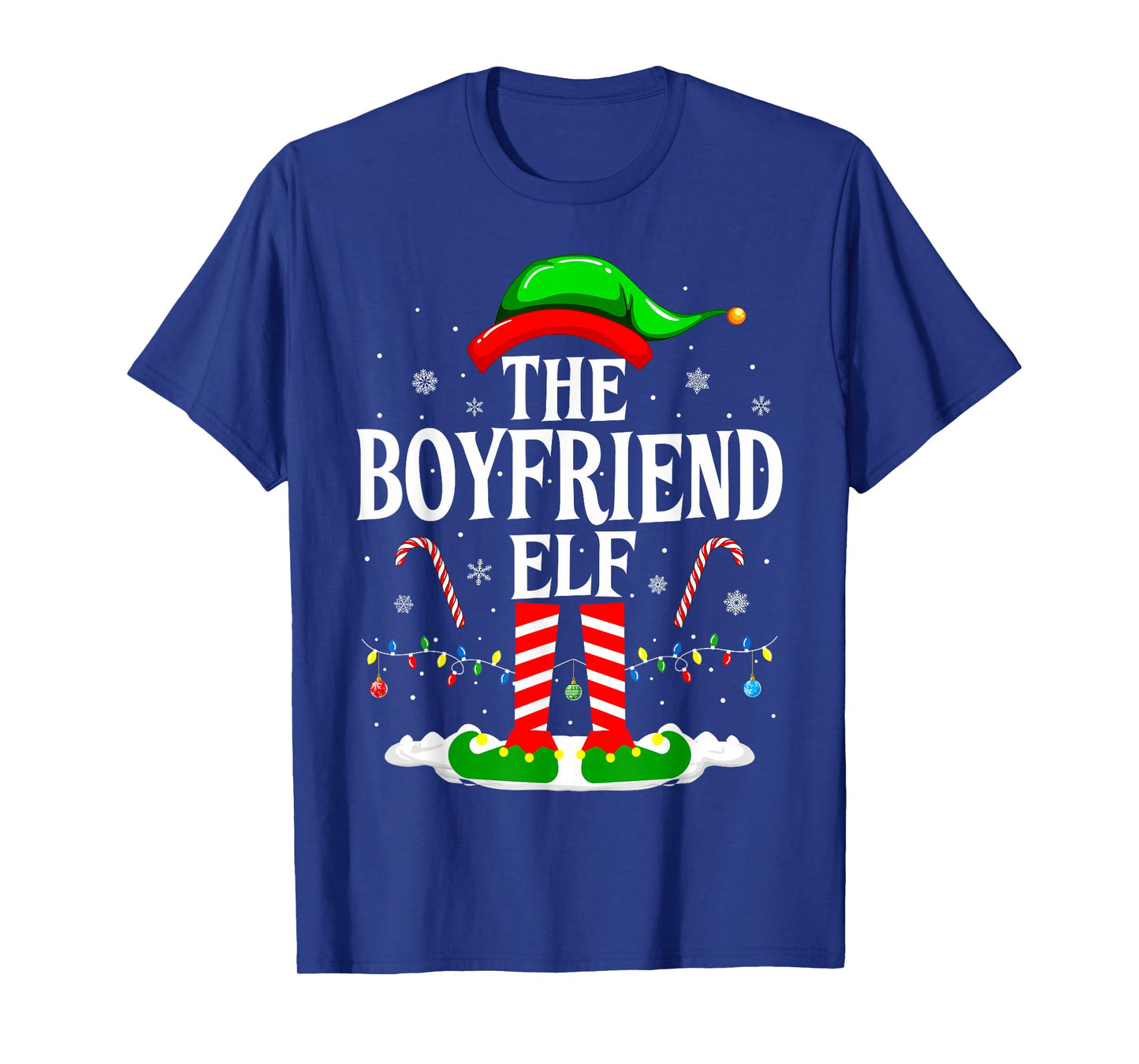 The Boyfriend Elf Funny Xmas Elf Matching Family Christmas T-Shirt
