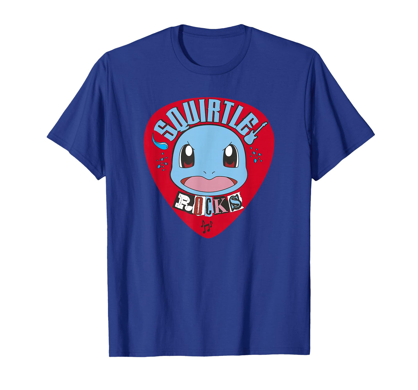 Pokémon Squirtle Rocks Retro Guitar Pick Portrait T-Shirt