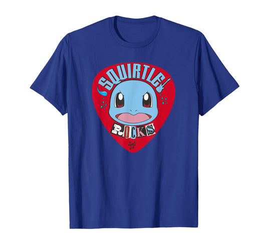 Pokémon Squirtle Rocks Retro Guitar Pick Portrait T-Shirt