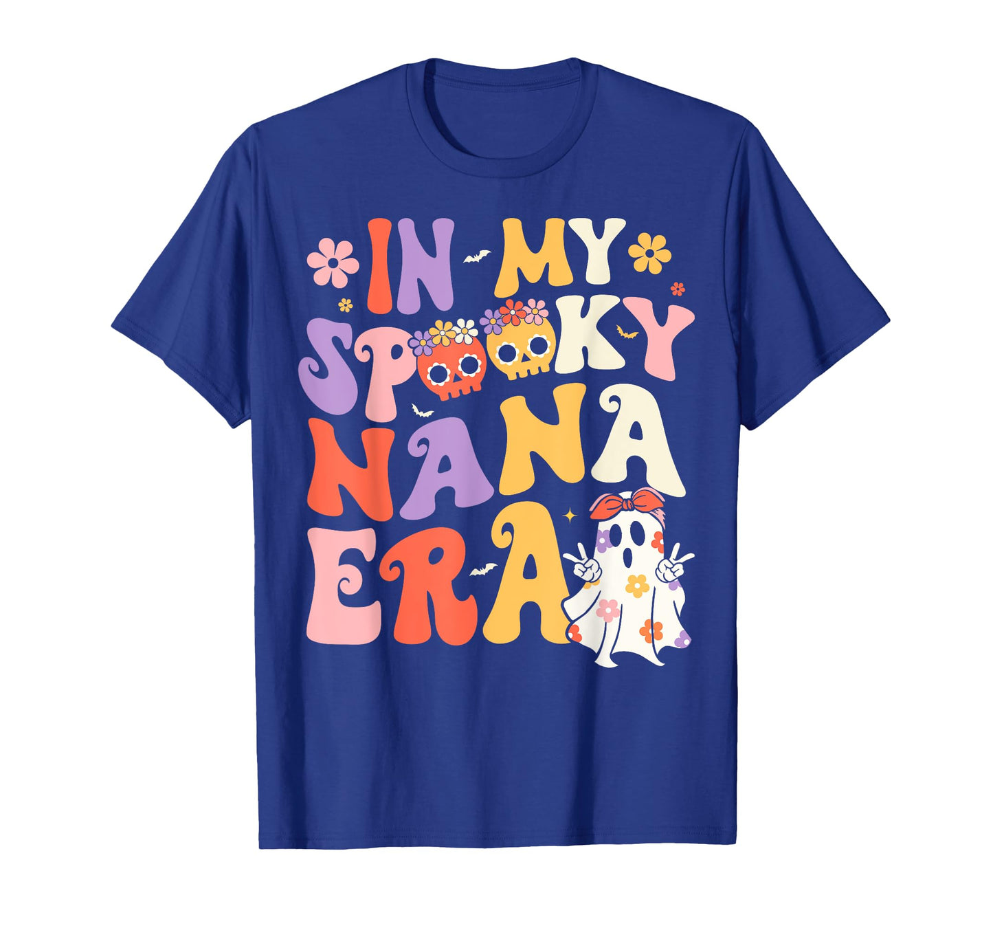 In My Spooky Nana Era Groovy Ghost Halloween Grandma T-Shirt