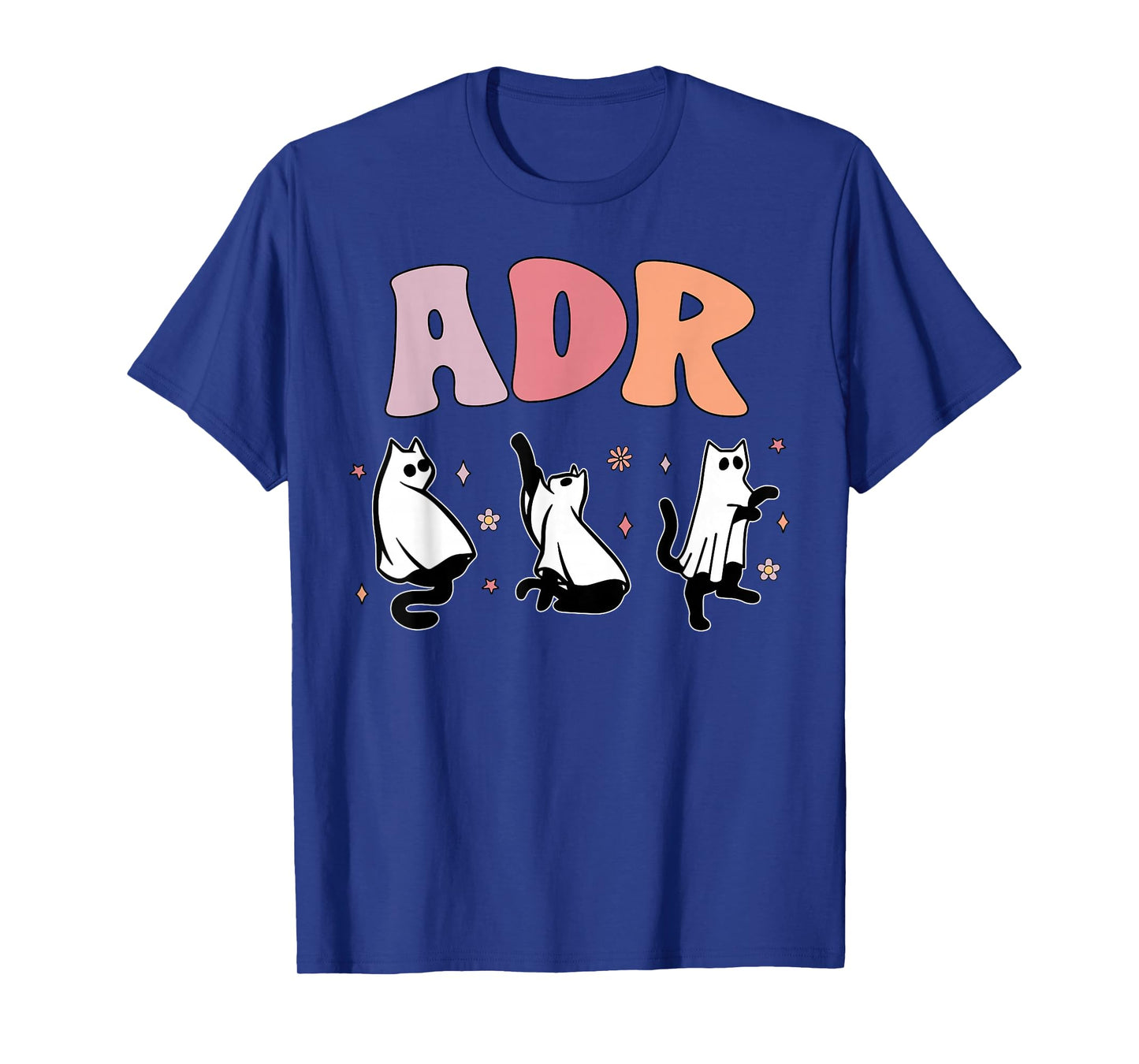 ADR Cat Ghost Vet Tech Halloween Medicine Veterinary Spooky T-Shirt