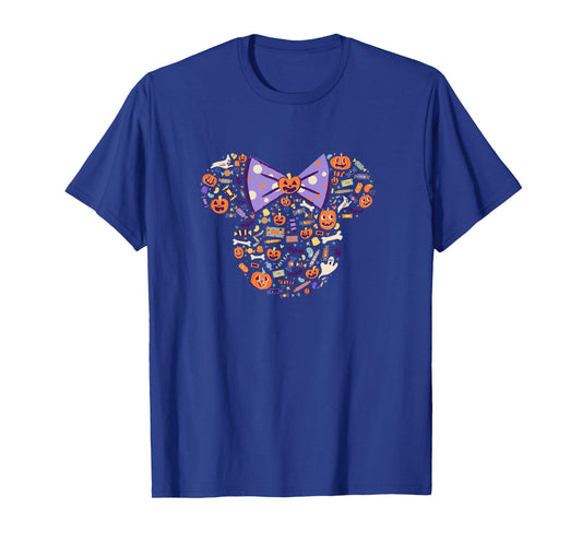 Disney Minnie Mouse Icon Candy and Pumpkins Halloween T-Shirt