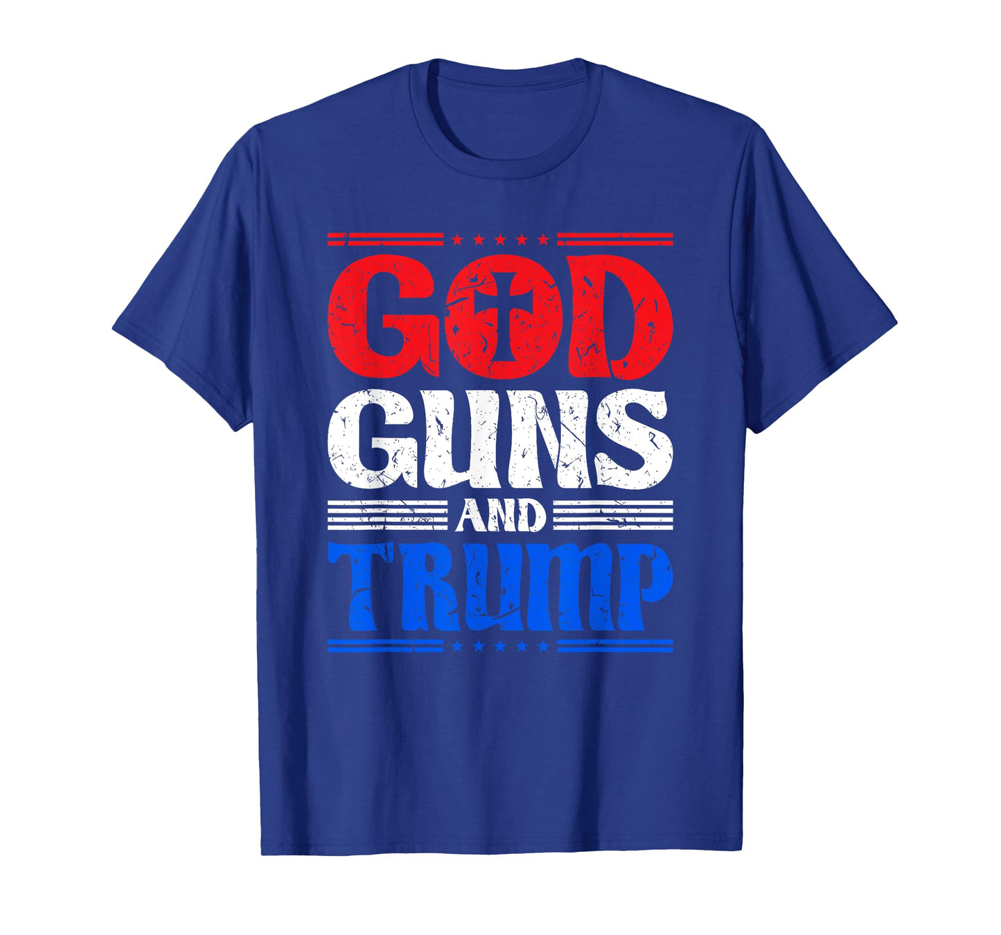 God Guns And Trump American Flag Patriot Women Men T-Shirt