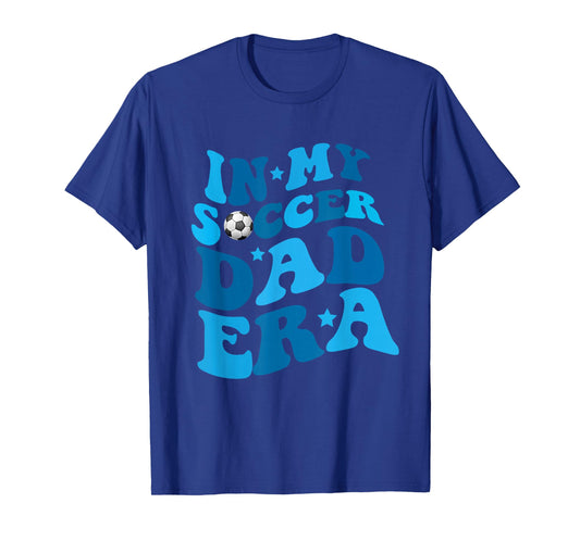 Funny in My Soccer Dad Era Father Boy Groovy Retro Player T-Shirt