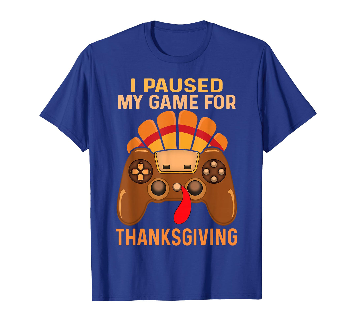 Happy Thanksgiving gaming fall Turkey gamer boys kids men T-Shirt