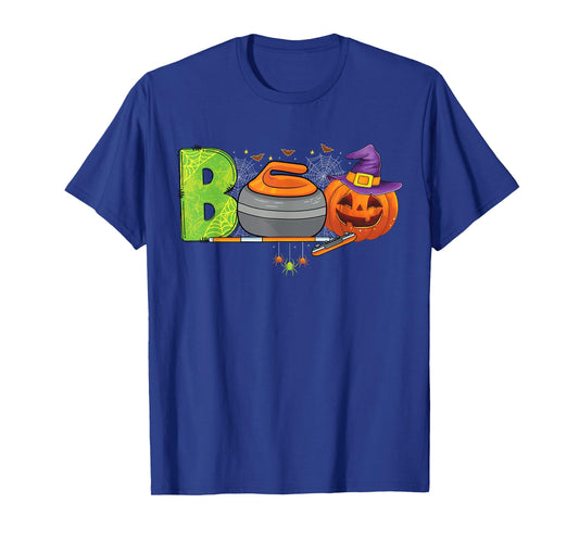 Boo Curling Player ice Sports Curling Halloween costume T-Shirt