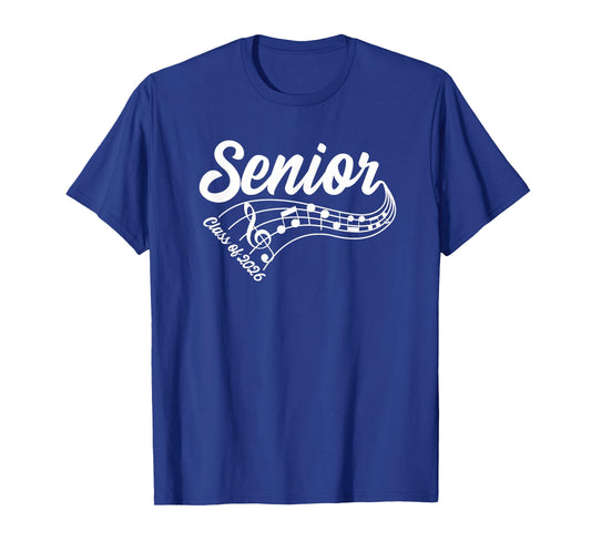 2026 Senior Choir Band Orchestra Class of 2026 Music Notes T-Shirt