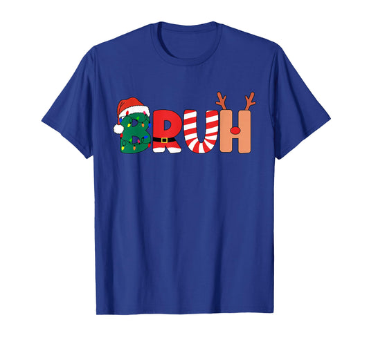 Bruh Christmas Shirt Teens Boys Xmas Kids Funny Christmas T-Shirt