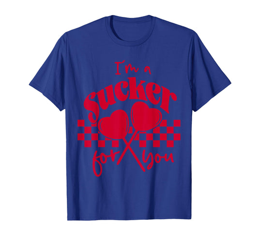 Groovy I'm A Sucker For You Retro Heart Candy Valentines T-Shirt