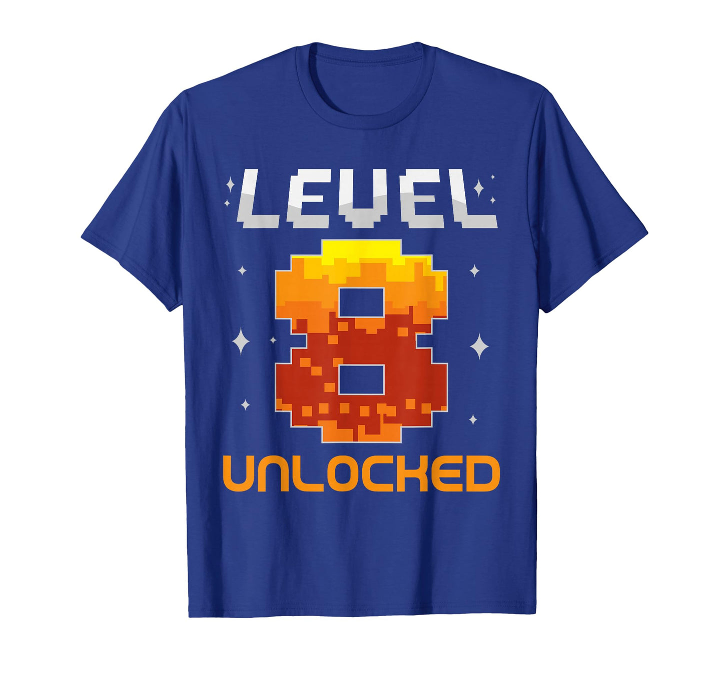 Level 8 Unlocked 8th Birthday Eight Years Old Gamer Gaming T-Shirt