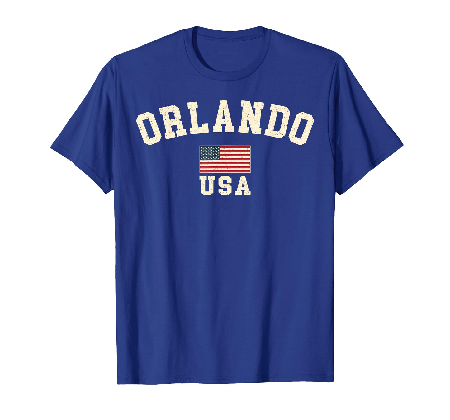 Vintage Orlando USA American Flag Florida Souvenir Retro T-Shirt