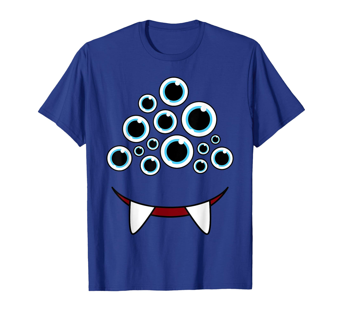 Funny Scary Monster Face Eyeballs Easy Halloween Costume T-Shirt