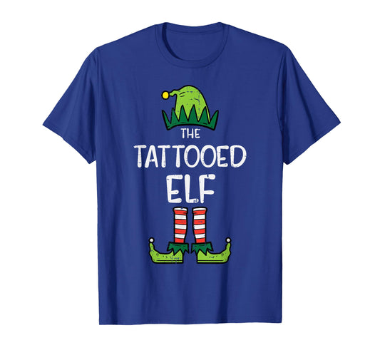 The Tattooed Elf Xmas Matching Family Christmas Men Women T-Shirt