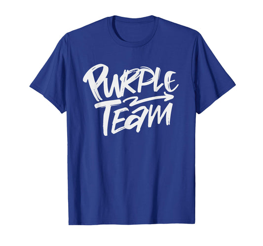 Purple Team Matching Team Spirit & Unity Purple Color Design T-Shirt