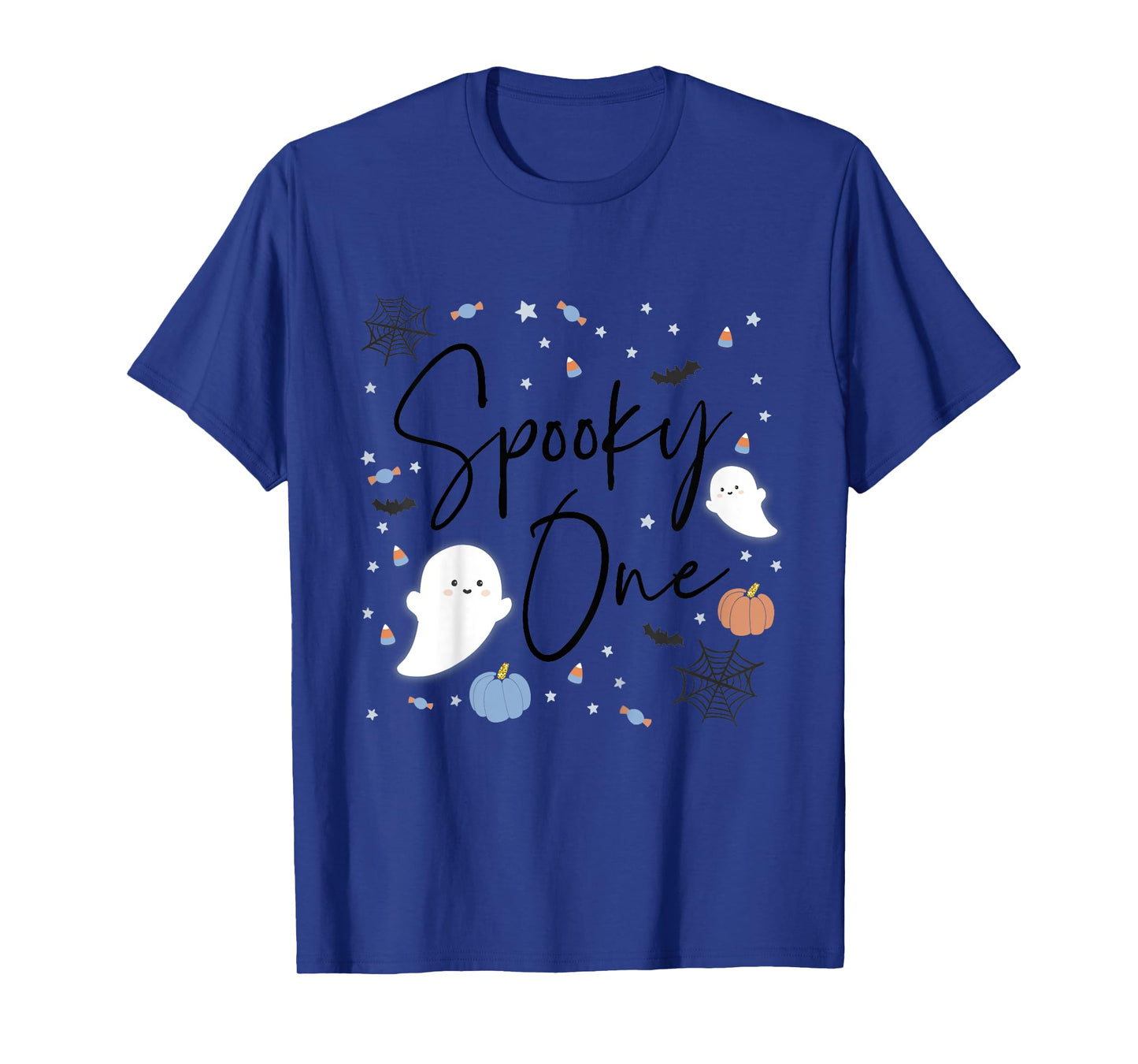 Kids Spooky One First Birthday Blue Baby Boy Child 1st Halloween T-Shirt