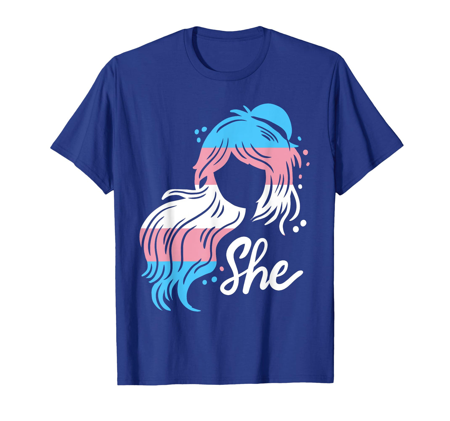 Transgender Pride Flag SHE Transwoman Anime LGBTQ Women T-Shirt