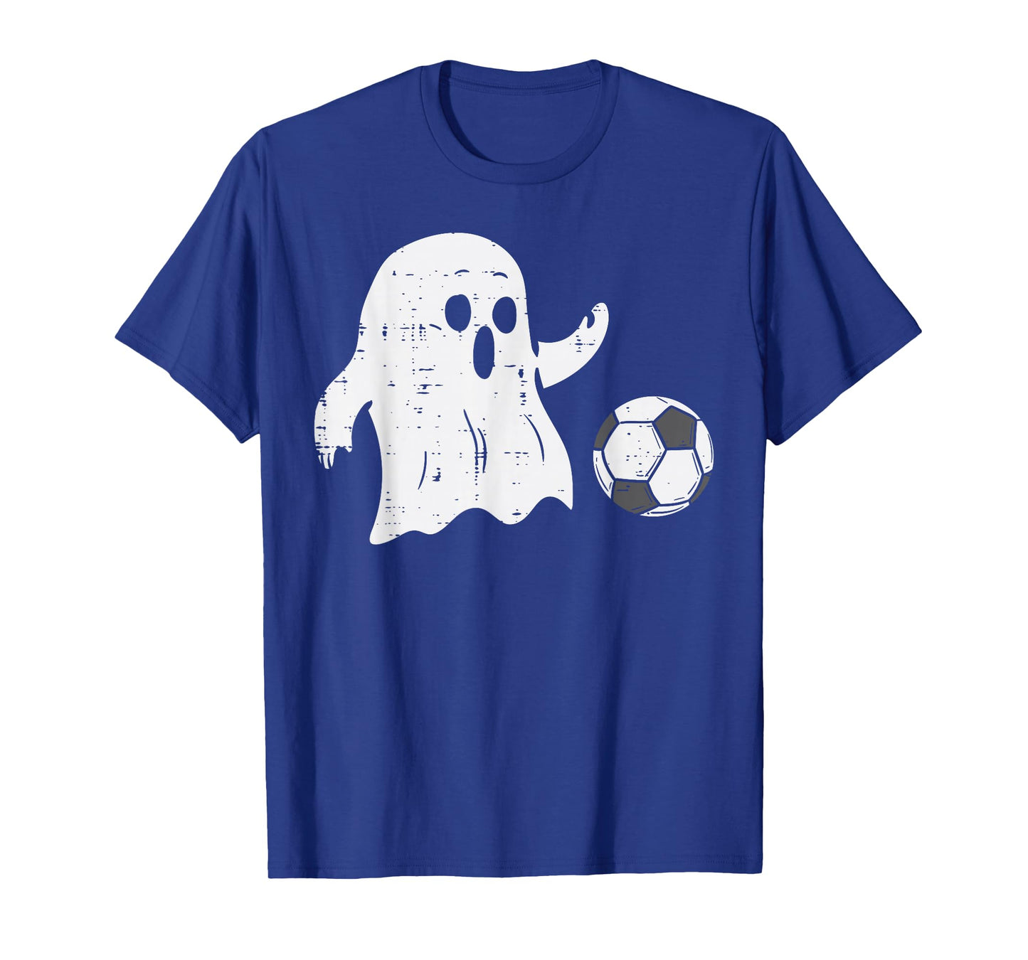 Ghost Playing Soccer Funny Football Halloween Costume Sports T-Shirt