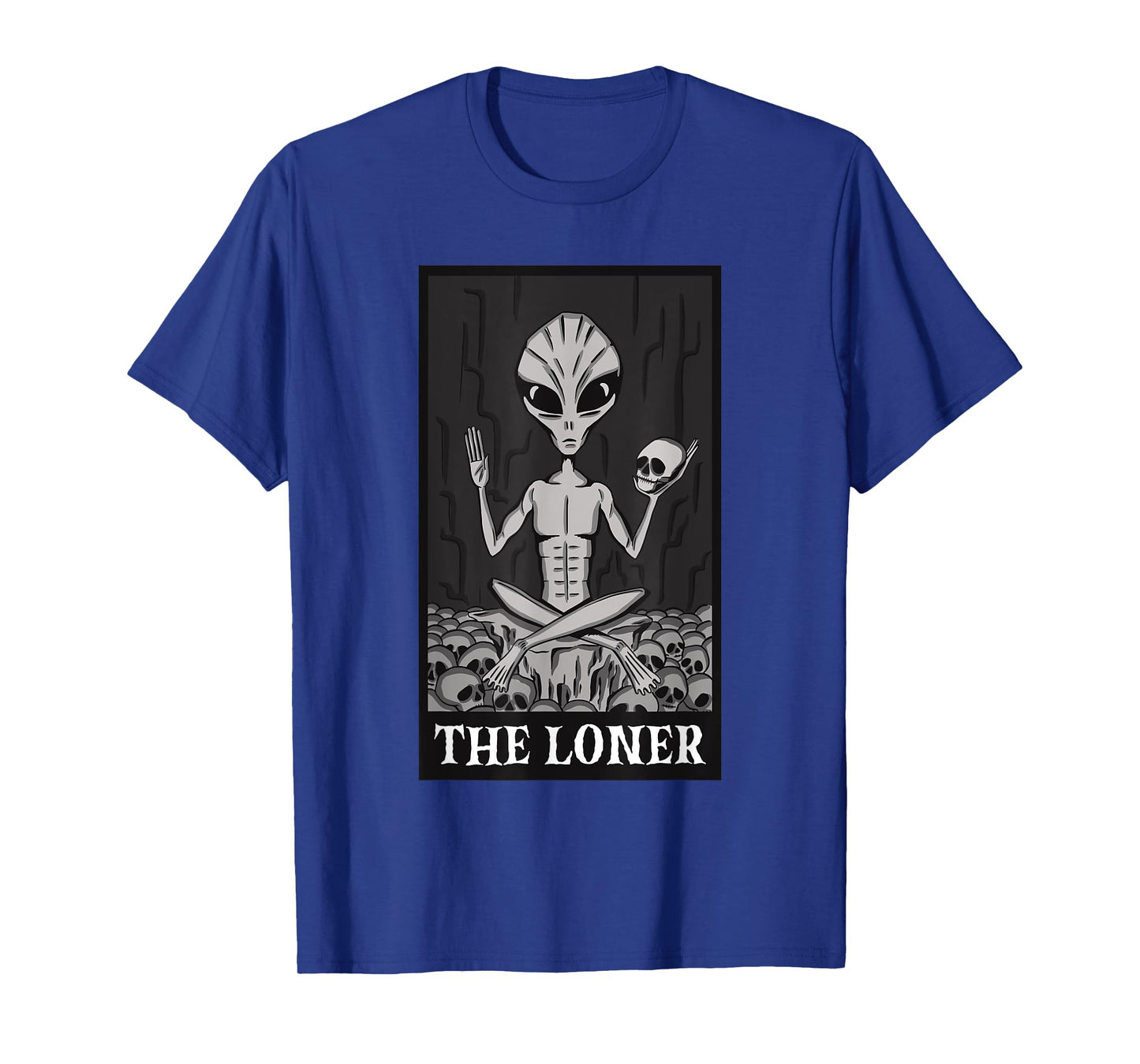 The Loner Lazy Halloween Costume Funny Alien Skeleton Skull T-Shirt