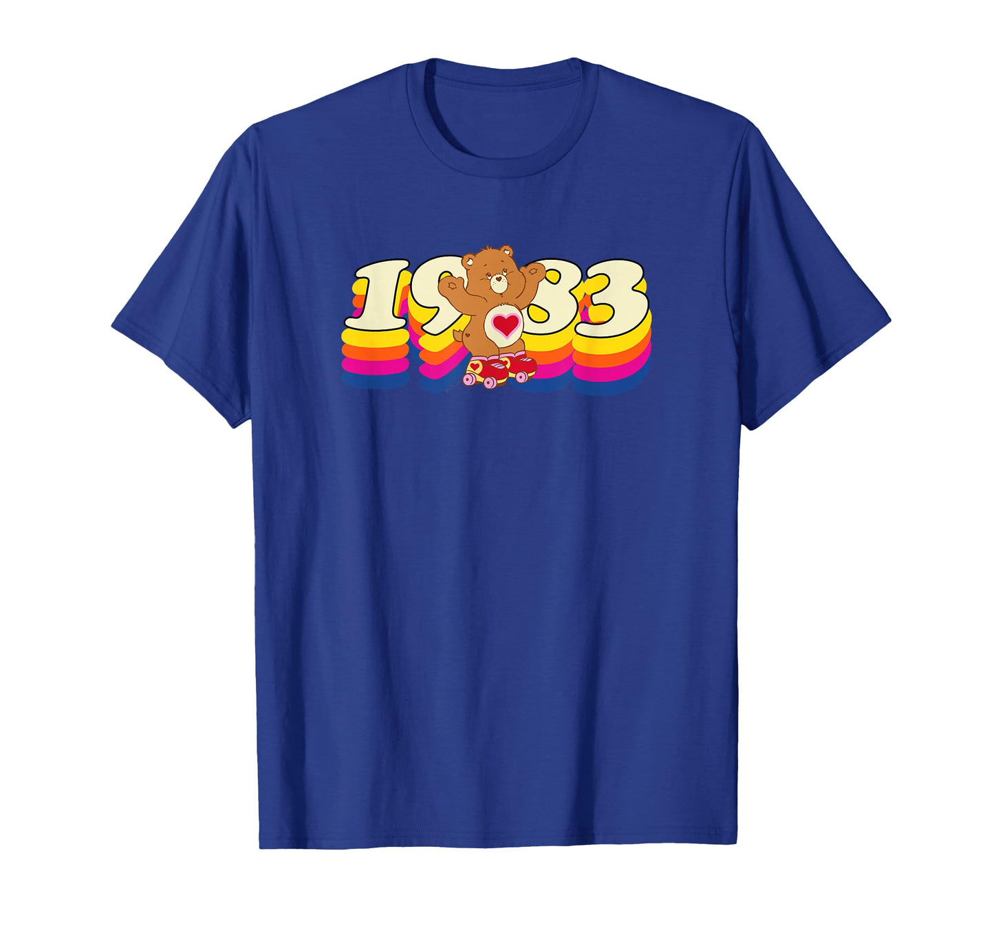Care Bears Tenderheart 1983 Rollerskating Retro Cartoon T-Shirt