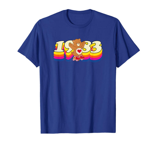 Care Bears Tenderheart 1983 Rollerskating Retro Cartoon T-Shirt