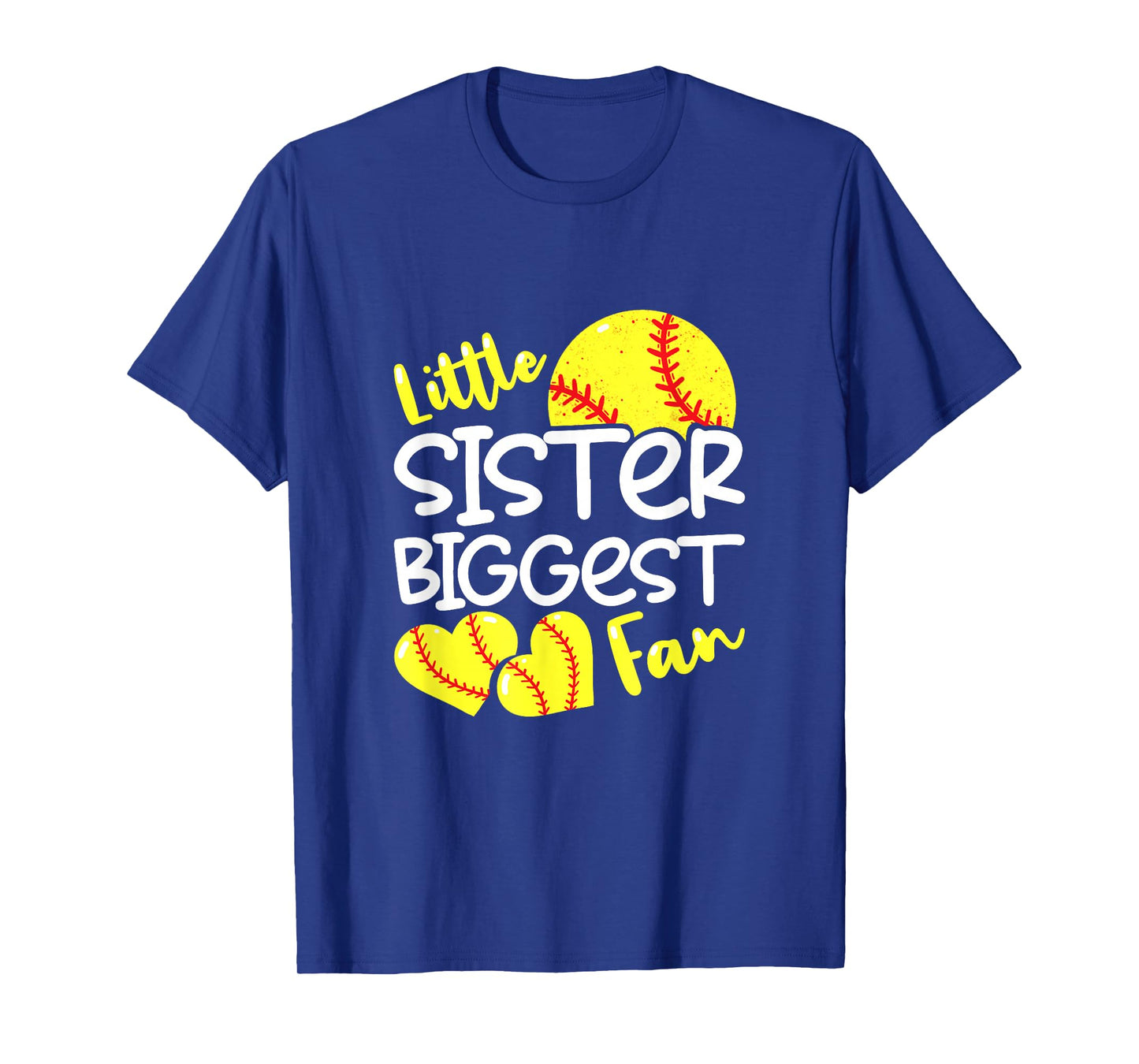 Softball Little Sister Biggest Fan Teen Girls T-Shirt