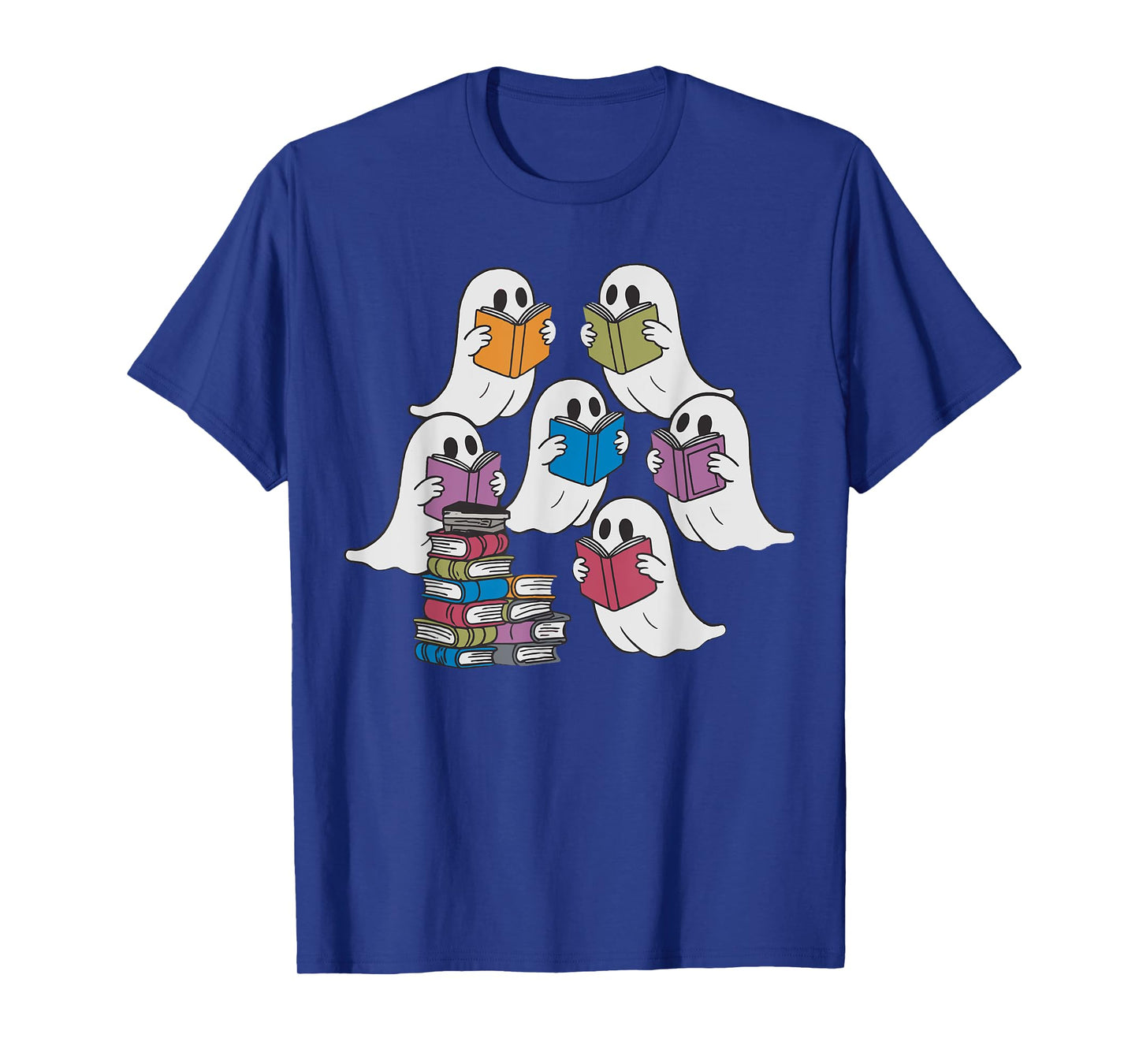Funny Ghost Book Reading Halloween Books Lover Teacher T-Shirt