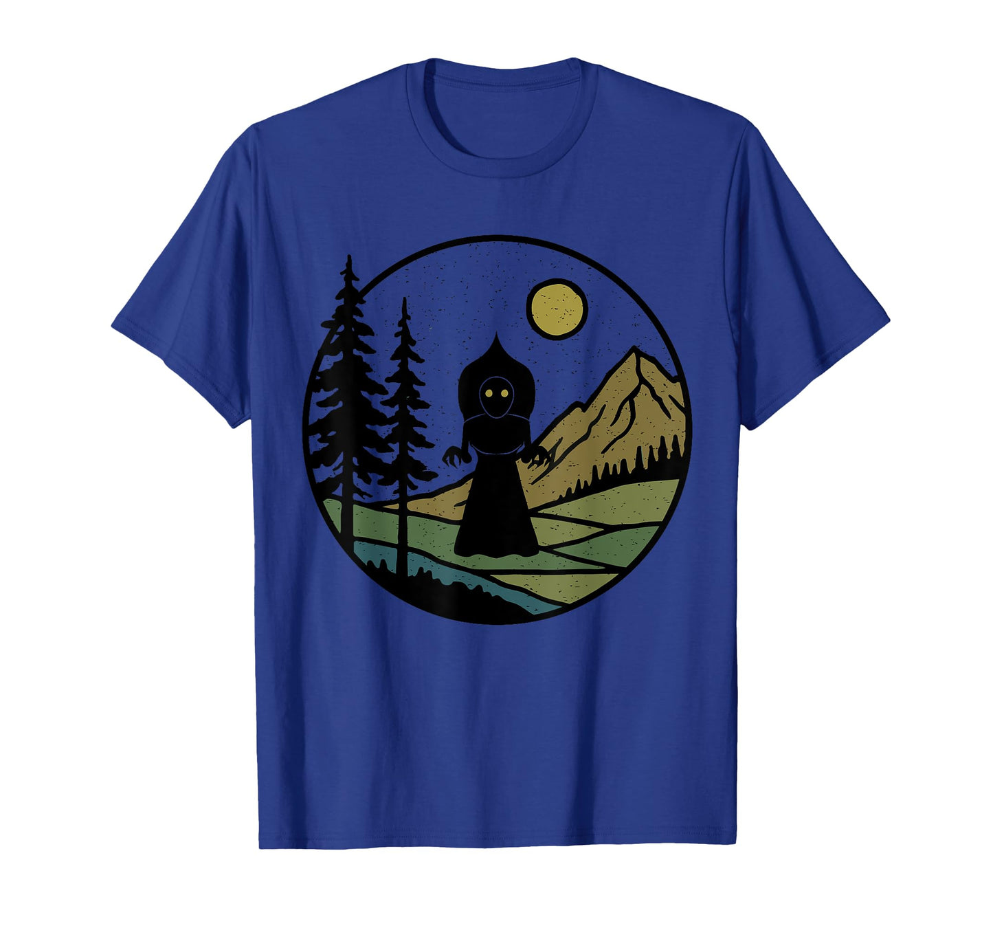 Flatwoods Monster Vintage Rustic Forest Trees with Mountains T-Shirt